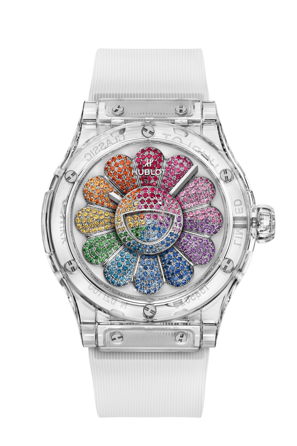 HUBLOT CLASSIC FUSION PARTNERSHIPS TAKASHI MURAKAMI SAPPHIRE RAINBOW ...